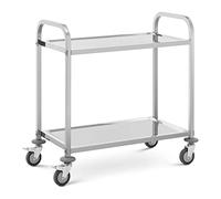 Chariot de service - 2 plateaux - 95 x 50 cm - 72 kg - Royal Catering RCSW-106