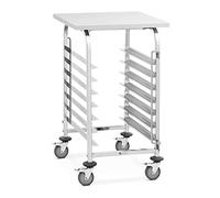 Royal Catering RCTW 7 TB Plateau Chariot 7 étagères en Acier Inoxydable, Plateau de Caisson, Chariot de Boulangerie, Chariot de Four, Chariot pour plaques de Cuisson
