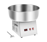 Royal Catering RCZK-1030-W Machine a Barbe a Papa Professionnelle (Ø 52 cm, 1200 W, 1 unité / 30 s, Acier Inoxydable)