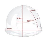 Royal Catering RCZW-COV12E COVER-POKRYWA Coupole Bulle de Protection pour Machine à Barbe à Papa (Dimensions : 52 x 52 x 34,5 cm, Grande ouverture, Diamètre : 52 cm, Verre acrylique de qualité)