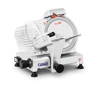 Royal Catering Trancheuse À Jambon Saucisson Multi-Usage Universelle RCAM-220PRO (Lame ø 220 mm, Puiss. 120 W, Tranches 0-12 mm, Vitesse 300 tr/min, Affûteur Intégré, Boîtier Aluminium Poli Anodisé)