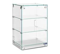 Royal Catering Vitrine Neutre 60 L à 3 Niveaux - Vitrine à Poser pour Viennoiserie et Pâtisserie