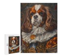 Royal Cavalier King Charles Spaniel Portrait Puzzle 1000 Pièces Educa Jouet en Bois Cadeau Unique Décoration Intérieure Jeu Éducatif Challenge Toy Adultes Et Enfants À Partir De 14 Ans 500 PCS