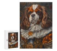 Royal Cavalier King Charles Spaniel Portrait Puzzle 1000 Pièces Educa Jouet en Bois Cadeau Unique Décoration Intérieure Jeu Éducatif Challenge Toy Adultes Et Enfants À Partir De 14 Ans 300 PCS