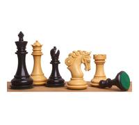 Royal Chess Mall - Jeu d'échecs de Luxe 3.3" Spiraled Steed - Pièces d'échecs Uniquement - Ebène et buis