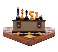 Royal Chess Mall - Jeu d'échecs Tal de Championnat soviétique des années 1960 - pièces en buis Ancien, échiquier de 21" et boîte de Rangement