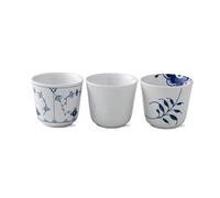 Royal Copenhagen History Mix 1017166 Lot de 3 gobelets isothermes en porcelaine Bleu/blanc 26 cl 9,5 x 9,5 x 8,5 cm