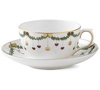 Royal Copenhagen Star Fluted Christmas Tea Cup 32cl and Saucer