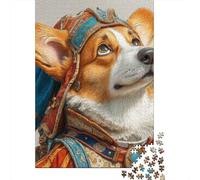 Royal Corgi in Medieval Armor Puzzle 1000 Pièces Educa Jouet en Bois Cadeau Unique De l'art De La Décoration Jeu Éducatif Challenge Toy Adultes Et Enfants À Partir De 14 Ans 38x26cm/1000pcs