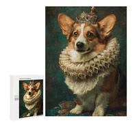 Royal Corgi Portrait Puzzle 1000 Pièces Educa Jouet en Bois Cadeau Unique Décoration Intérieure Jeu Éducatif Challenge Toy Adultes Et Enfants À Partir De 14 Ans 500 PCS