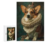 Royal Corgi Portrait - Puzzle-Image pour Adultes, 300 PCS, Projet Puzzle du W nd, pour Se Détendre À La Maison sans Écran