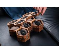 Royal Craft Expertise Boîte à montres en bois de palissandre indien de qualité supérieure faite à la main avec cinq emplacements pour montres pour homme | Coussins faits à la main - Fabriqué pour les