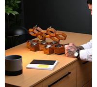 Royal Craft Expertise Boîte à montres en bois fabriquée à la main à 7 emplacements pour homme - Vitrine vintage en nid d'abeille en palissandre indien | Comprend des oreillers en velours - Cadeau de