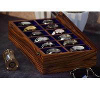 Royal Craft Expertise Boîte à montres indienne en bois - Étui durable pour 12 grandes montres pour hommes