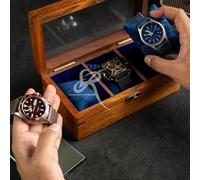 Royal Craft Expertise Boîte de rangement de luxe pour montres, 12 emplacements, cadeau pour lui, Noël, Saint-Valentin, fête des pères [gravé à la main et sculpté à la main]'