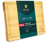Royal Craft Wood Bamboo Outchards pour la cuisine - Couper a coupe pour viande (bloc de boucherie) fromage et legumes | Planche a decouper en boi