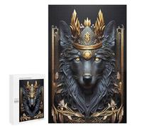 Royal Crown Wolf Art Deco Jeu D’Assemblage en Bois, 1000 PCS - Cadeau D’Anniversaire De Couple - pour Un Défi Gratifiant Le W nd