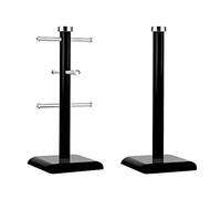 Royal Cuisine Porte-rouleau de cuisine et arbre à tasses durable pour comptoir de cuisine, porte-serviettes élégant et porte-tasse (noir)