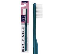 Royal Denta Brosse à Dent Extra Souple Interdentaire avec Brins Double Longueur et Particules d'Argent, Brosse Douce pour Gencives Sensibles, Vert