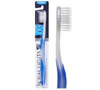 Royal Denta Brosse à Dents Interdentaire pour Adultes, Brins Double Longueur Infusés Argent, Anti-Plaque & Soin des Gencives, Brosse à Dents Manuelle Medium, Manche Ergonomique, Bleu