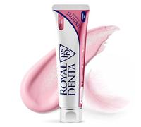 Royal Denta Dentifrice Gencives Sensibles 130 g, Sans Fluor, à l’Hydroxyapatite, Argent Pur et Q10, Apaise les Gencives Irritées, Dentifrice pour Dents Sensibles, Goût Frais