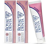 Royal Denta Sensitive Dentifrice reminéralisant sans fluorure pour dents sensibles à la douleur contient du coenzyme Q10 (2 x 130 g)
