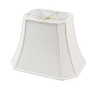 Royal Designs Abat-jour rectangulaire en forme de coin Blanc 17,8 x 22,7 x 25,7 x 30,6 cm