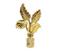 Royal Designs Embout de lampe élégant en forme de feuilles pour abat-jour Laiton poli