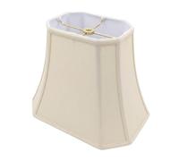 Royal Designs, Inc. BS-710-14LNEG Abat-jour basique rectangulaire avec coins coupés, coquille d'œuf en lin, 15,2 x 22,9 x 35,6 cm