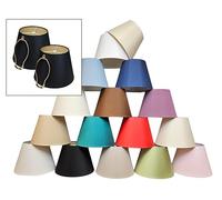 Royal Designs, Inc. Deep Empire HB-646-13BLK-2 Lot de 2 abat-jours à couverture rigide Noir 20,3 x 33 x 22,9 cm (haut x bas x hauteur), comprend deux harpes de 20,3 cm