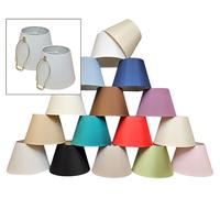 Royal Designs, Inc. Deep Empire HB-646-13LNWH-2 Lot de 2 abat-jours à couverture rigide Blanc lin 20,3 x 33 x 22,9 cm