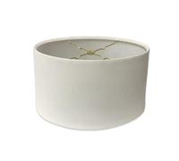 Royal Designs, INC Shallow Abat-jour ovale à couverture rigide - Lin Blanc 8 x 10 x 5,5