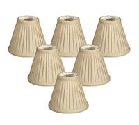 Royal Designs plissé Empire Lustre Abat-jour, Beige, Lot de 6, taille 5 (Cs-111bg-6)
