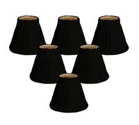 Royal Designs plissé Empire Lustre Abat-jour, Noir, Lot de 6, taille 5 (Cs-111blk/Gl-6)