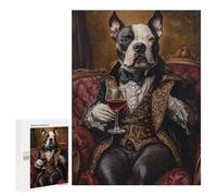 Royal Dog in Luxury Attire Puzzle 1000 Pièces Educa Jouet en Bois Cadeau Unique Décoration Intérieure Jeu Éducatif Challenge Toy Adultes Et Enfants À Partir De 14 Ans 500 PCS