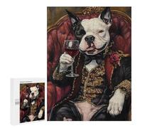 Royal Dog in Luxury Suit Puzzle 1000 Pièces Educa Jouet en Bois Cadeau Unique Décoration Intérieure Jeu Éducatif Challenge Toy Adultes Et Enfants À Partir De 14 Ans 500 PCS