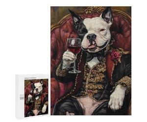 Royal Dog in Luxury Suit Puzzle 1000 Pièces Educa Jouet en Bois Cadeau Unique Décoration Intérieure Jeu Éducatif Challenge Toy Adultes Et Enfants À Partir De 14 Ans 500 PCS