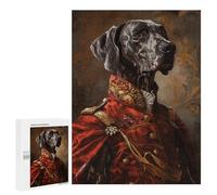 Royal Dog Portrait Artwork Puzzle 1000 Pièces Educa Jouet en Bois Cadeau Unique Décoration Intérieure Jeu Éducatif Challenge Toy Adultes Et Enfants À Partir De 14 Ans 500 PCS