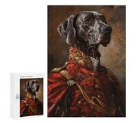 Royal Dog Portrait Artwork Puzzle 1000 Pièces Educa Jouet en Bois Cadeau Unique Décoration Intérieure Jeu Éducatif Challenge Toy Adultes Et Enfants À Partir De 14 Ans 300 PCS