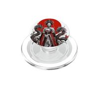Royal Dragon Impératrice Soleil Rouge Floral Fantasy Art PopSockets PopGrip pour MagSafe