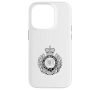 Royal Engineers Capbadge Noir et Blanc Coque pour iPhone 14 Pro