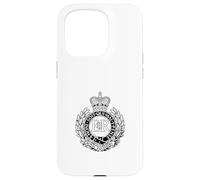 Royal Engineers Capbadge Noir et Blanc Coque pour iPhone 15 Pro