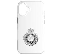 Royal Engineers Capbadge Noir et Blanc Coque pour iPhone 16