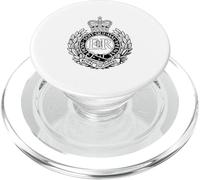 Royal Engineers Capbadge Noir et Blanc PopSockets PopGrip pour MagSafe