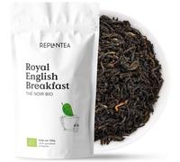ROYAL ENGLISH BREAKFAST BIO 100g (50 Tasses) | Feuilles sélectionnées d'Assam et de Yunnan | Saveur intense, avec ou sans lait REPLANTEA