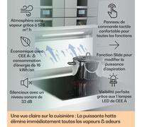 Royal Flush 60cm 604,1m³/h Hotte Plan de Travail Blanc A++