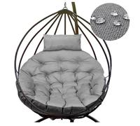 ROYAL GARDEN KING Coussin rembourré pour fauteuil suspendu en polyrotin, facile d'entretien, imperméable avec appui-tête