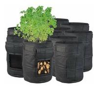 Royal Gardineer : 10 sacs de culture 10 L avec trappes et poignées G