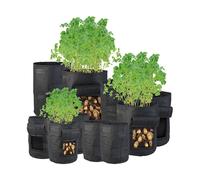 Royal Gardineer 10 sacs de culture en 3 tailles avec trappe et poignées