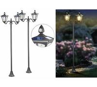 Royal Gardineer : 2 doubles lampadaires à LED solaires 600 lm avec capteurs PIR SWL-160